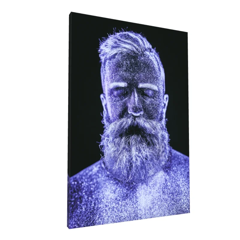 Tablou canvas: Portret cu Barba În Stilul Neon - Image 1