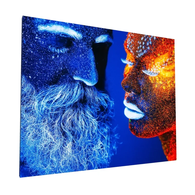 Tablou canvas: Portrete Contrastante în Lumină Neon