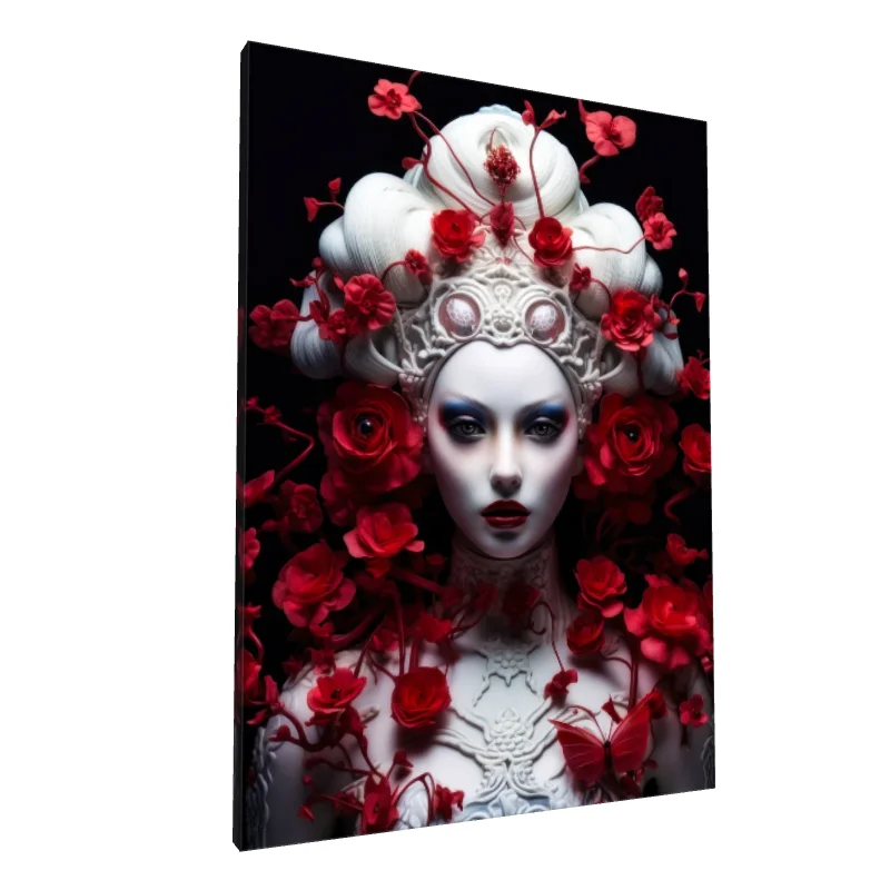 Tablou canvas: Portret Artistic cu Trandafiri Roșii