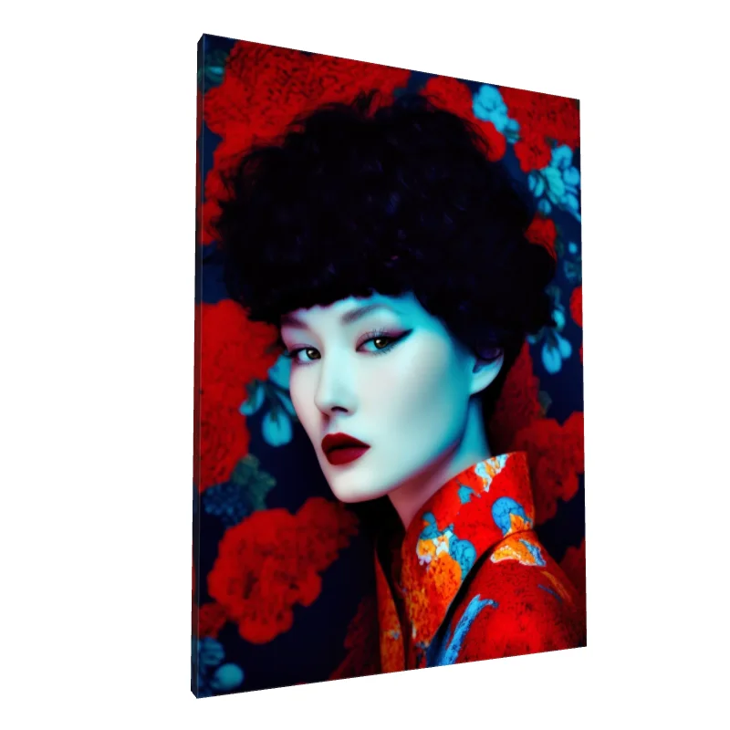 Tablou canvas: Portret Oriental în Tonuri Intense