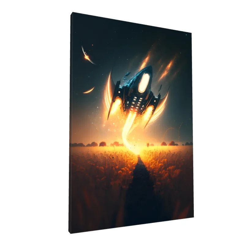 Tablou canvas: Nava Spațială Lansându-se în Noapte