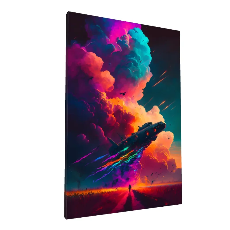 Tablou canvas: Nava Spațială în Nori Colorați - Image 1