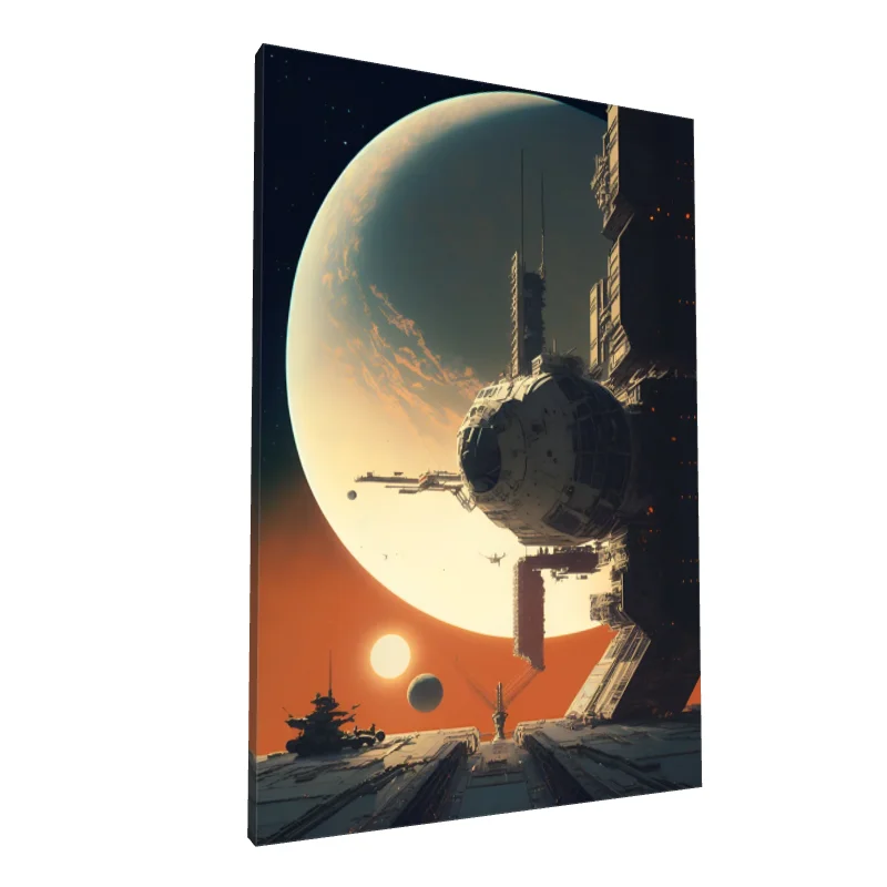 Tablou canvas: Stație Spațială la Apus de Soare