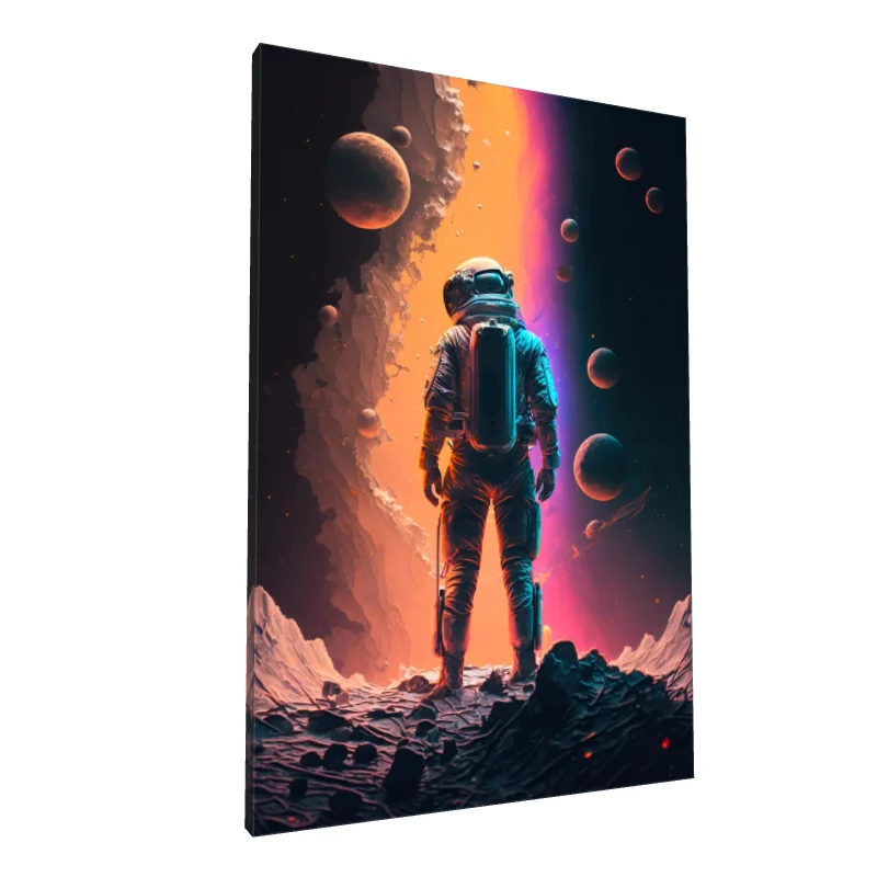 Tablou canvas: Astronaut Peisaj Cosmic Multicolor
