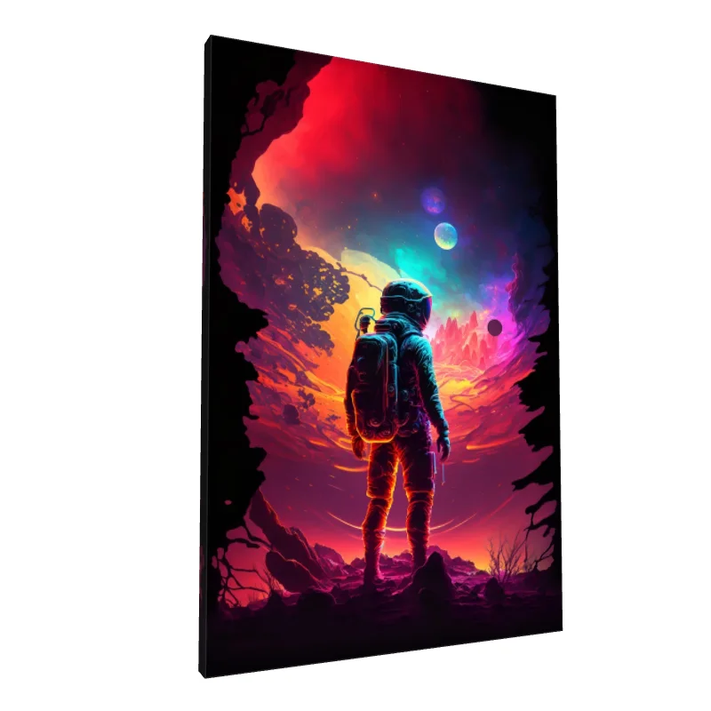 Tablou canvas: Explorator Spațial în Peisaj Cosmic