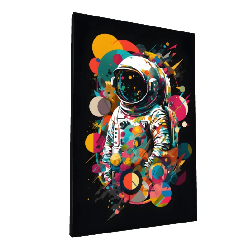 Tablou canvas: Astronaut în Paletă Colorată Abstractă
