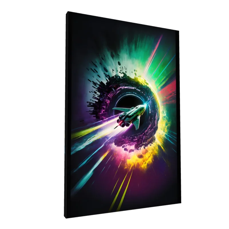 Tablou canvas: Navă Spațială în Trecere prin Vortex
