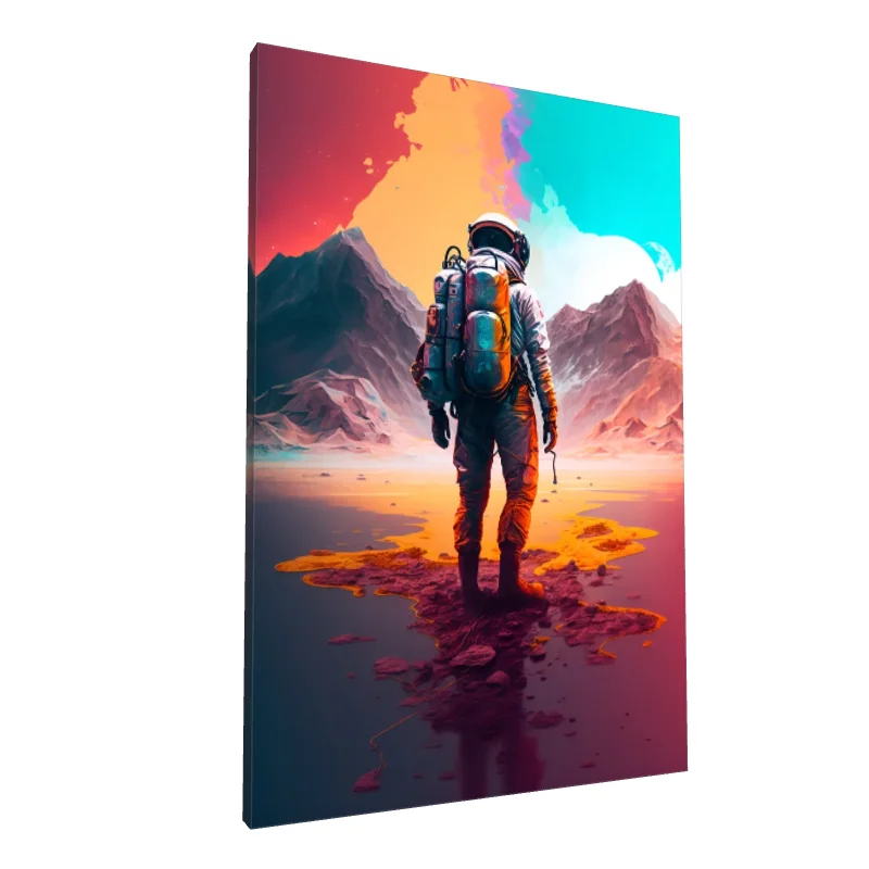 Tablou canvas: Astronaut pe Tărâm Extraterestru - Image 1