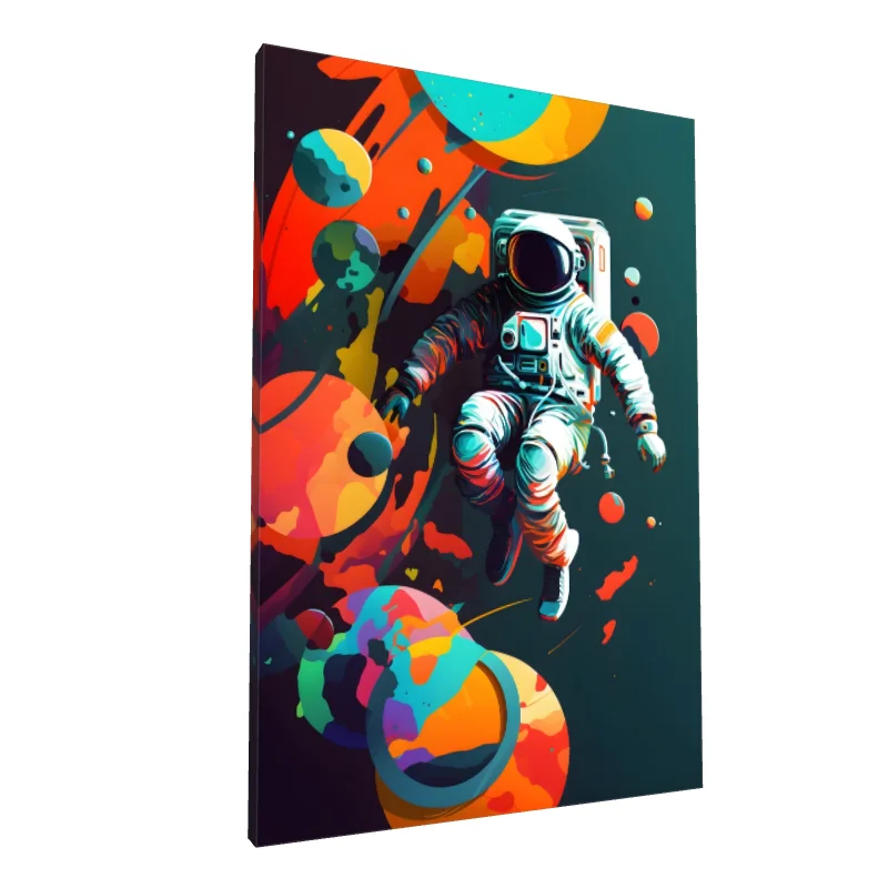 Tablou canvas: Astronaut în Spațiu Colorat - Image 1
