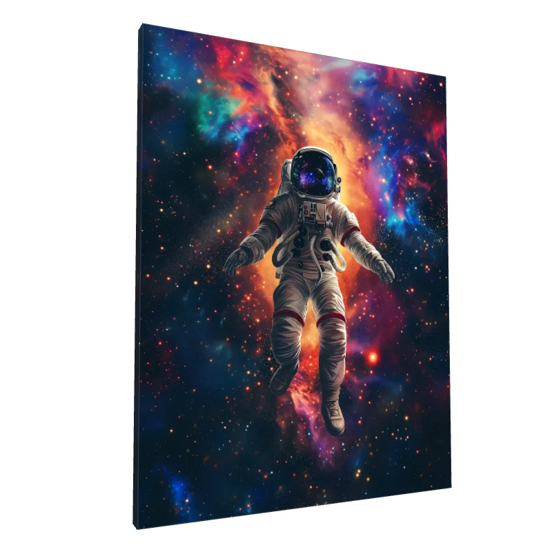 Tablou canvas: Astronaut în Nebuloasă Colorată