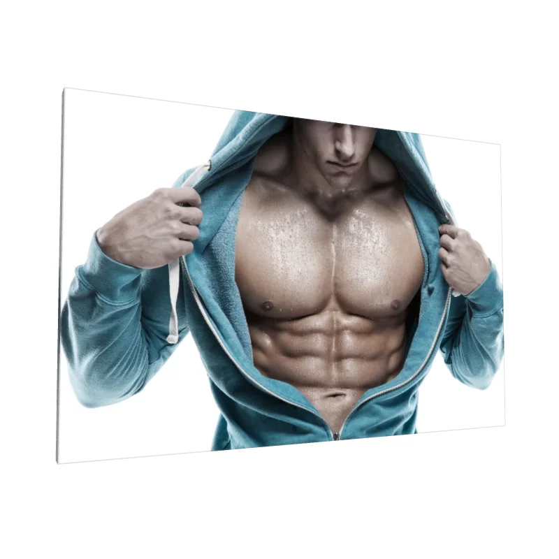 Tablou canvas: Portret Masculin Atlet în Tonuri Recíproce