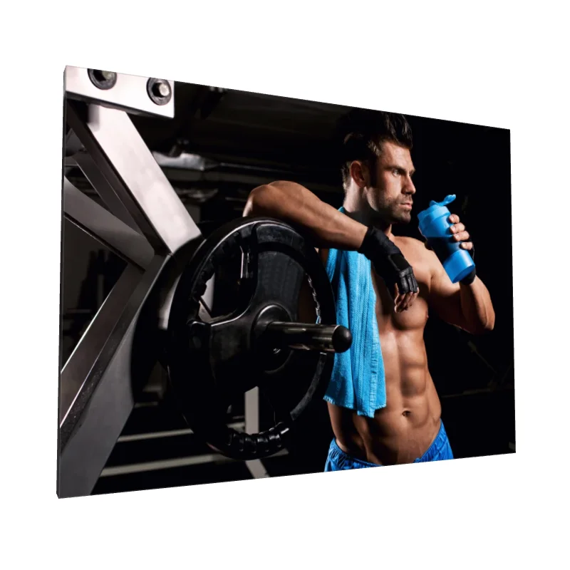 Tablou canvas: Fitness și Reflecție în Lumina de Sală