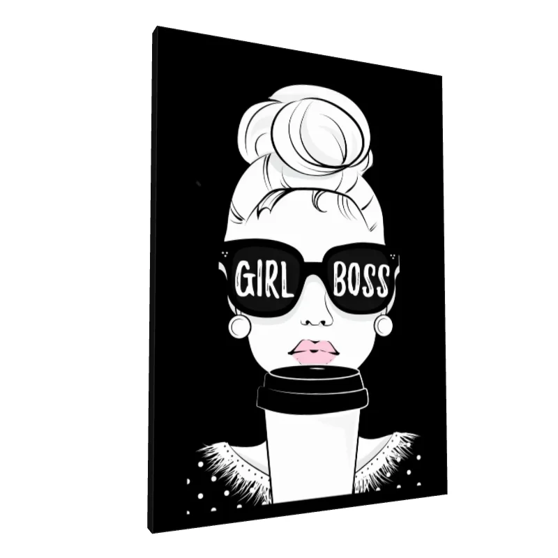 Tablou canvas: Portret Urban Girl Boss cu Ochelari