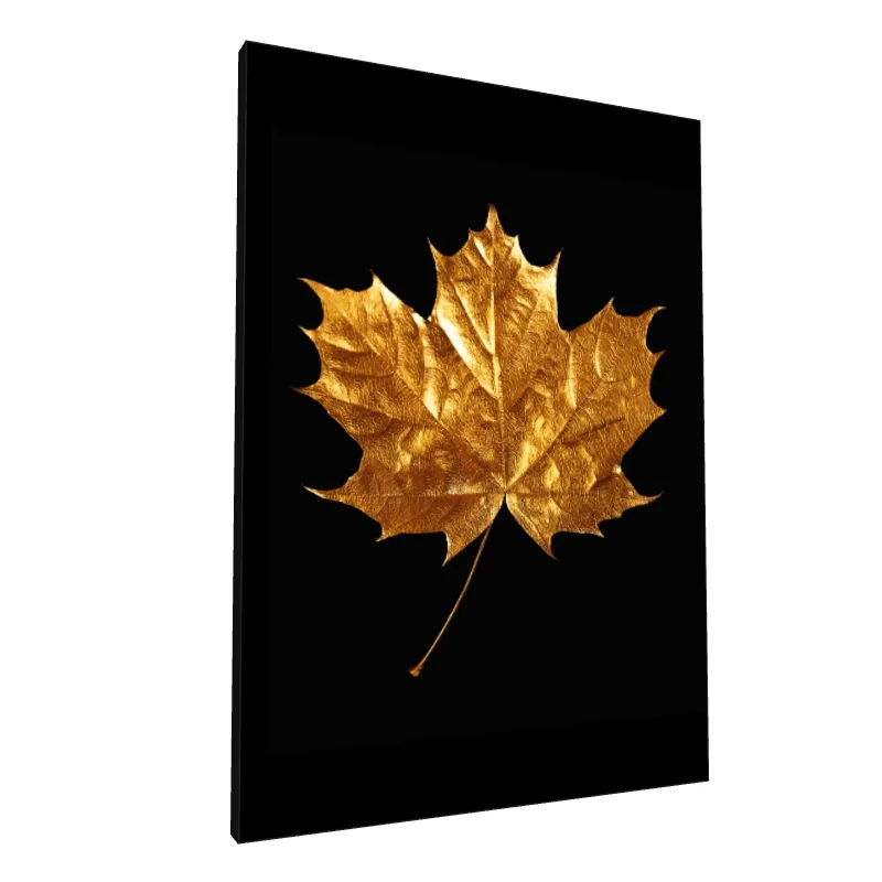 Tablou canvas: Frunză de Arțar în Tonuri Aurii - Image 1