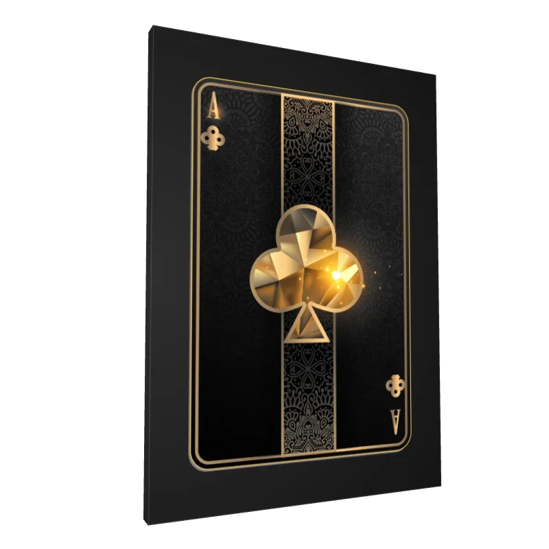 Tablou canvas: As de Treflă în Design Aurit - Image 1