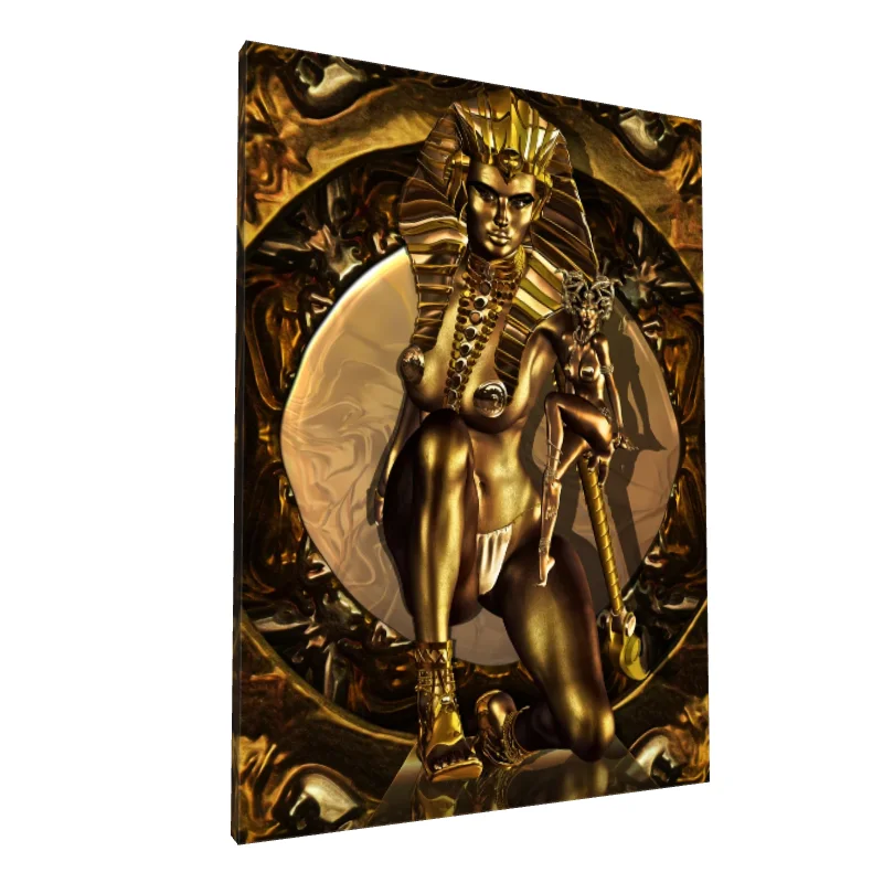 Tablou canvas: Portretul Regal în Auriu și Bronz