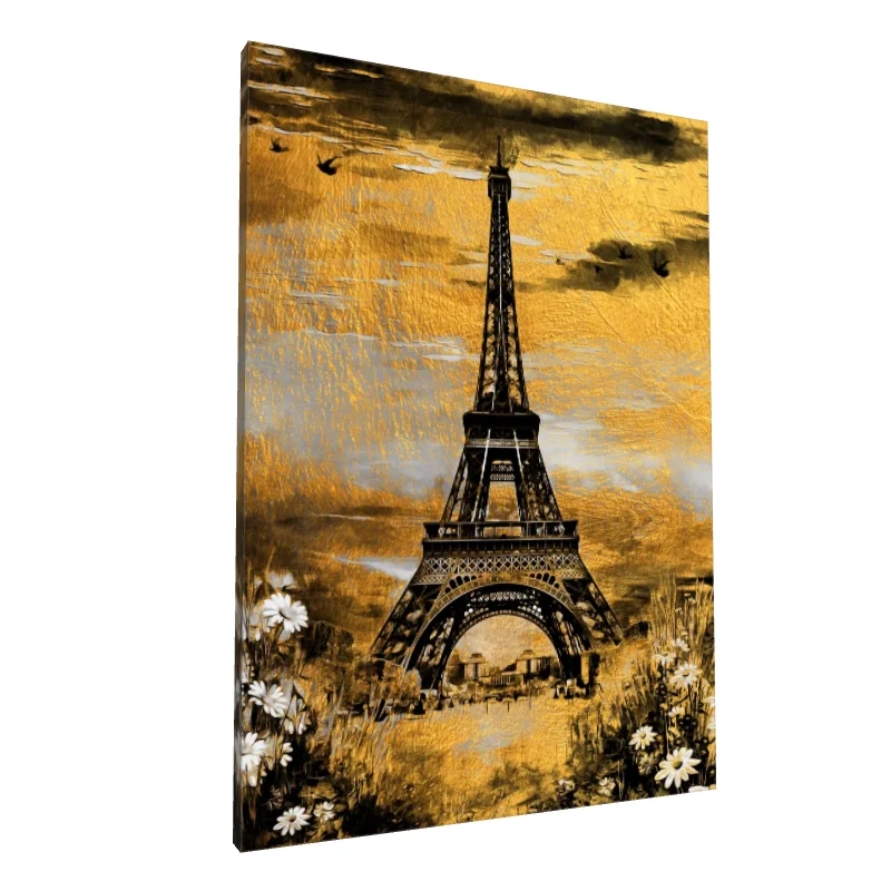 Tablou canvas: Turnul Eiffel în Timpul Apusului Aurit