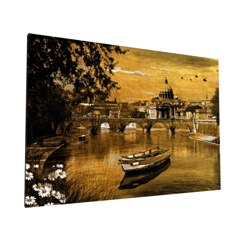 Tablou canvas: Peisaj Roman cu Vedere asupra Podului