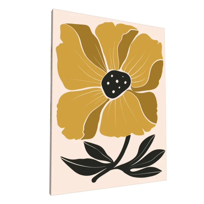 Tablou canvas: Floare Boemă în Tonuri de Ocru