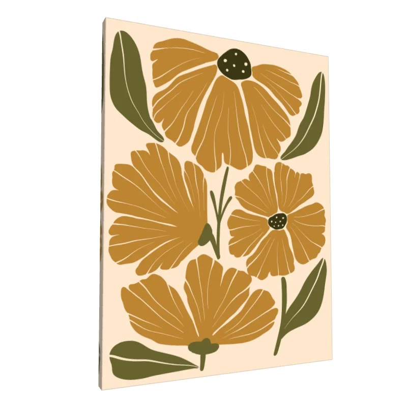 Tablou canvas: Flori Abstracte În Tablou Boem