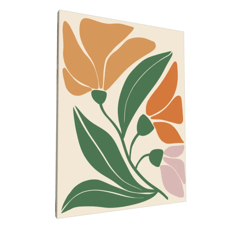 Tablou canvas: Flori Abstracțiuni Boho în Tablou Minimalist