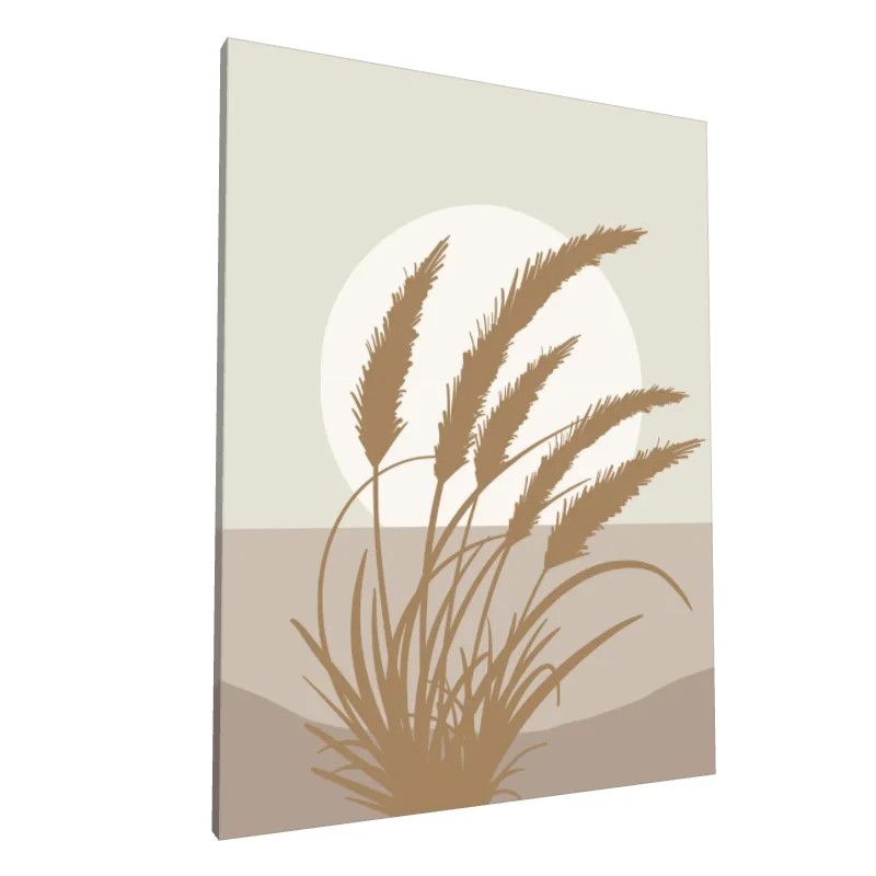 Tablou canvas: Siluetă de Ierburi în Apus Boem