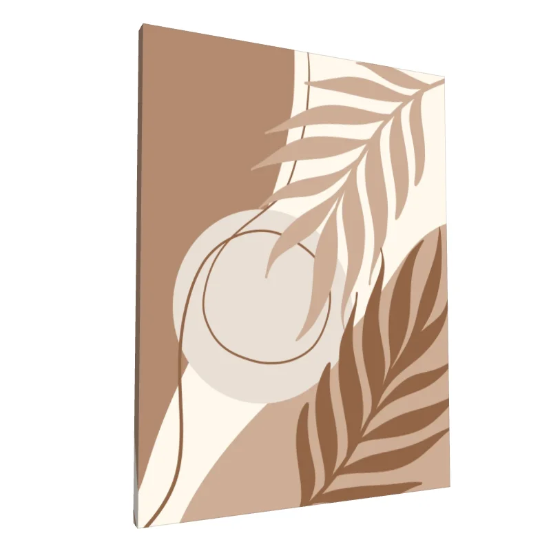 Tablou canvas: Frunze Abstracție Boemă în Tonuri Pământii
