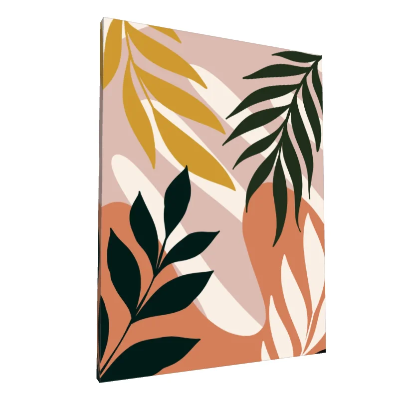 Tablou canvas: Frunze Stilizate în Teme Boho