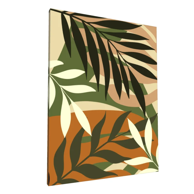 Tablou canvas: Frunze Abstracție Boemă în Tonuri Pământii (2)