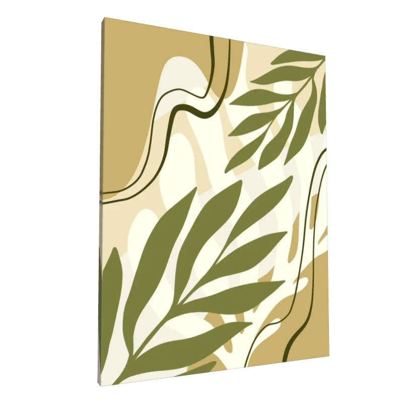 Tablou canvas: Frunze Abstracție Boemă în Tonuri Pământii 2