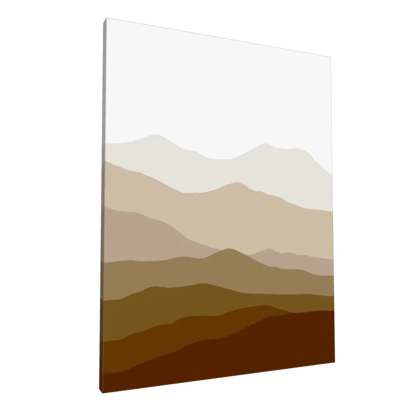 Tablou canvas: Peisaj Abstract Boem în Tonuri Pământii