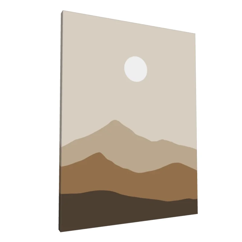 Tablou canvas: Peisaj Abstracție Boemă în Tonuri Pământii