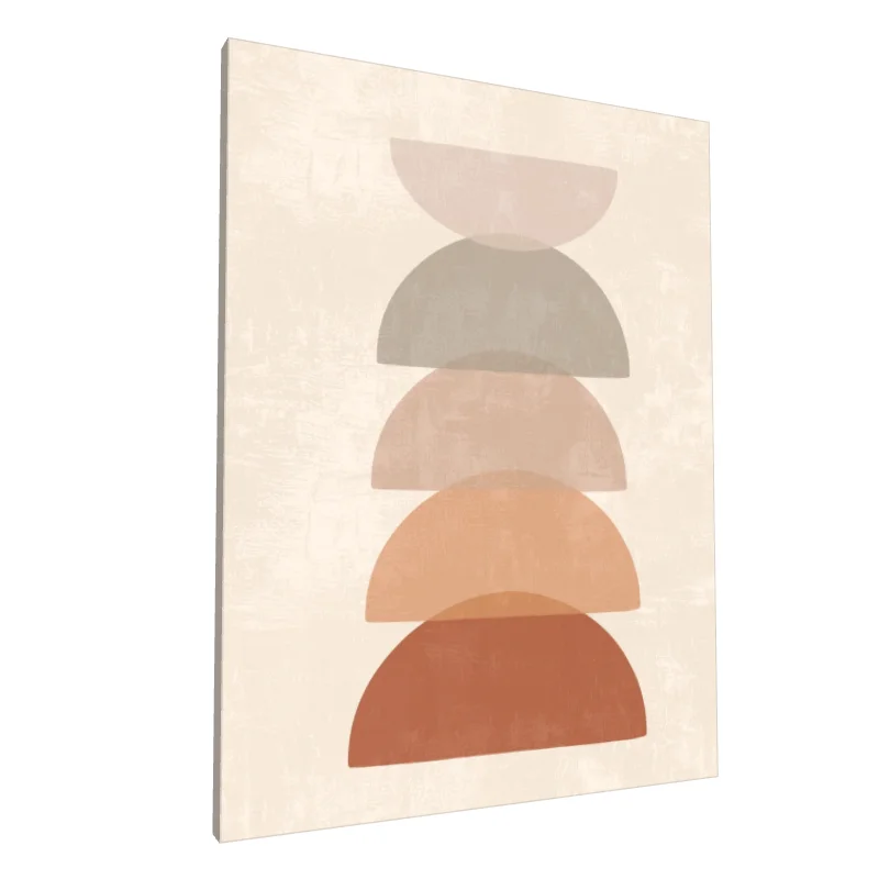 Tablou canvas: Forme Geometrice în Tonauri Pământii