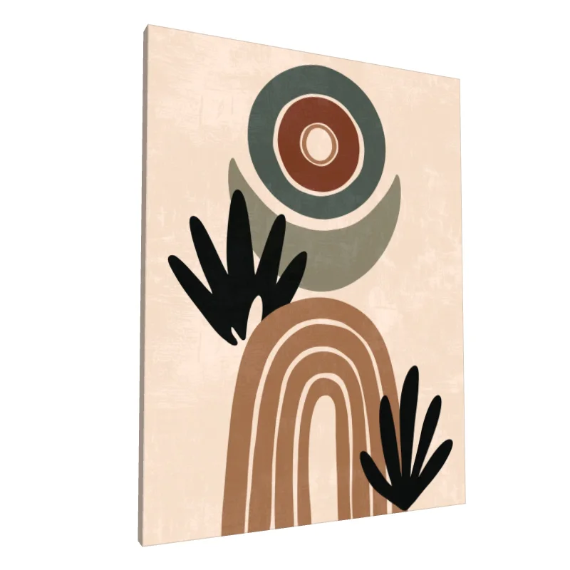 Tablou canvas: Forme Abstracte Boeme în Teme Naturale