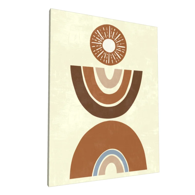 Tablou canvas: Forme Geometrice Boeme în Nuante Pământii