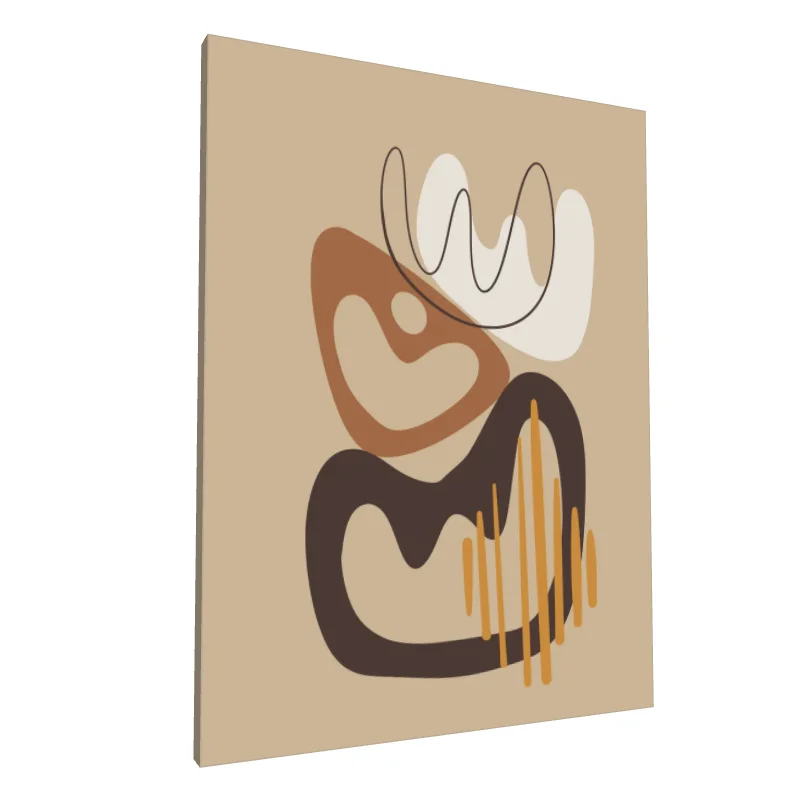 Tablou canvas: Forme Abstracte Boemiene în Tonuri Pământii