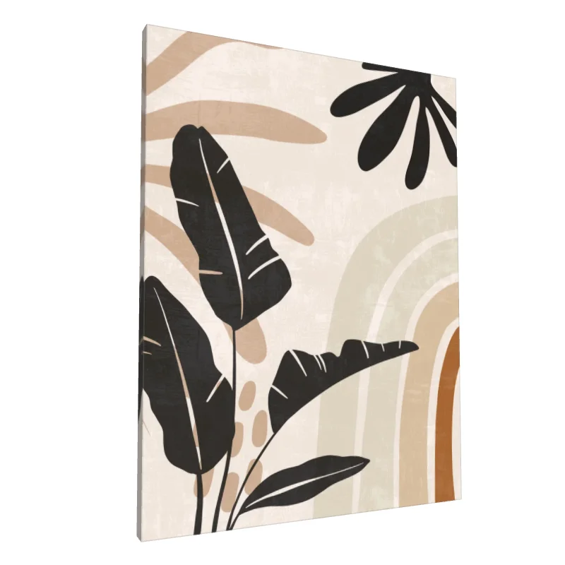 Tablou canvas: Frunze Tropicale Abstracție Boemă