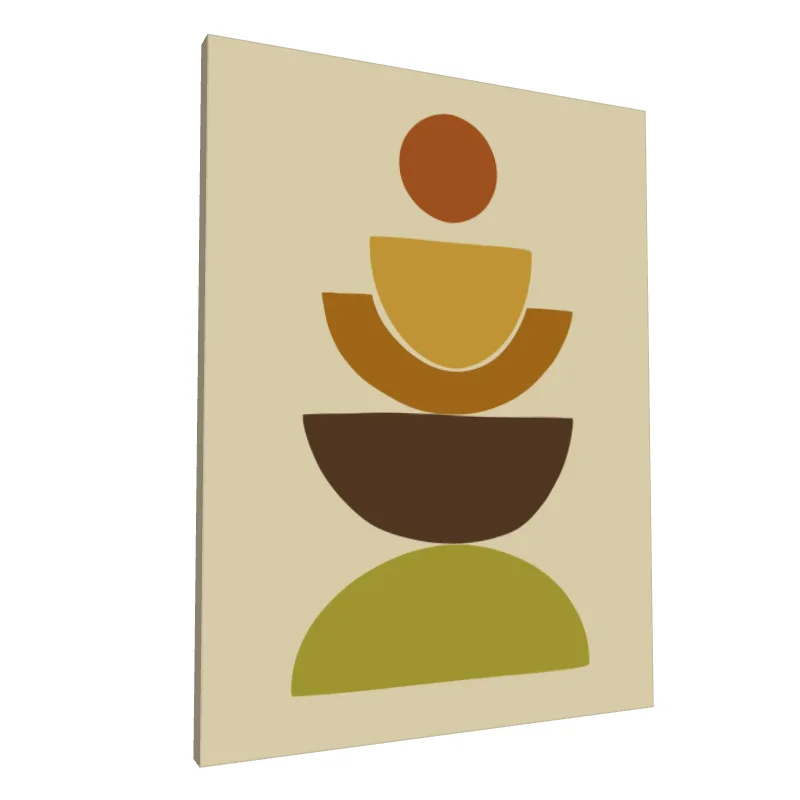 Tablou canvas: Compoziție Abstractă Boemă în Culori Pământii