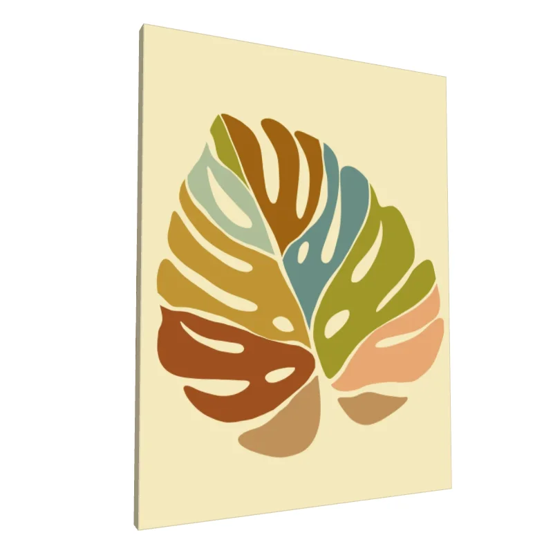 Tablou canvas: Frunză Monstera în Tonuri Boeme