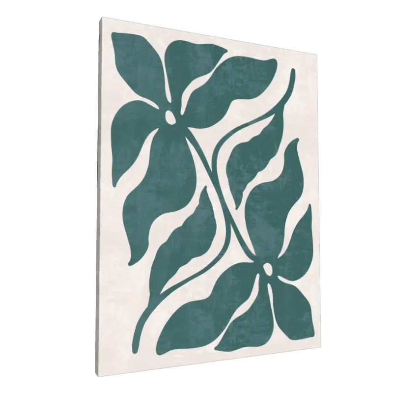 Tablou canvas: Flori și Frunze Stil Boem Abstracționist