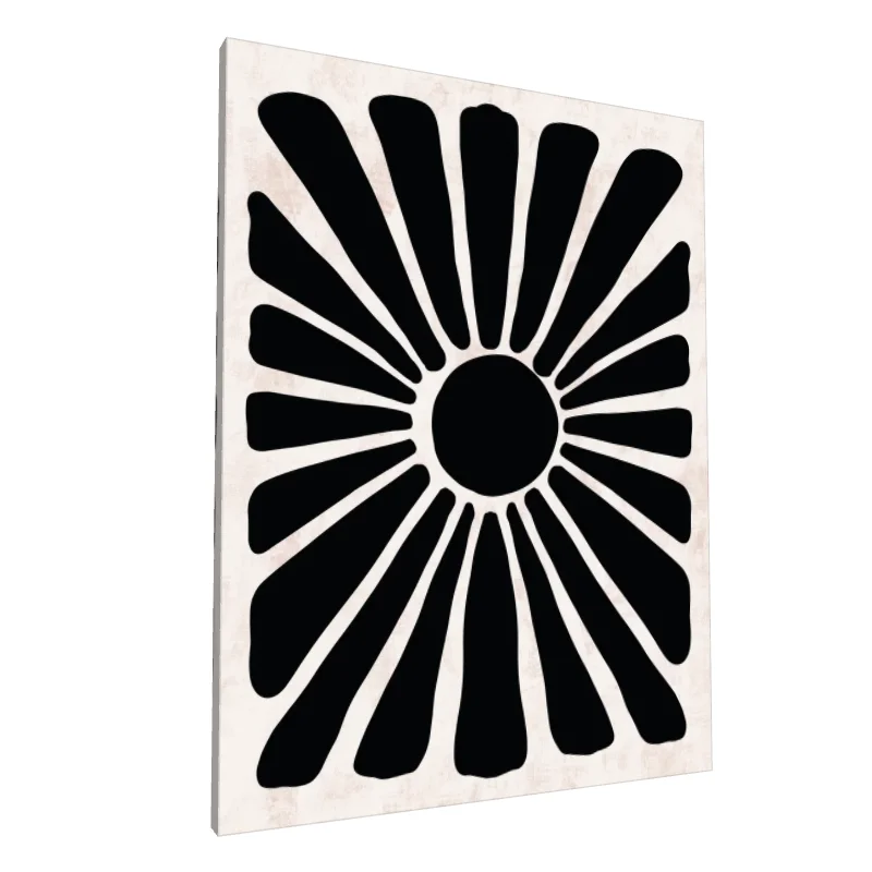 Tablou canvas: Design Boem Abstract în Alb-Negru