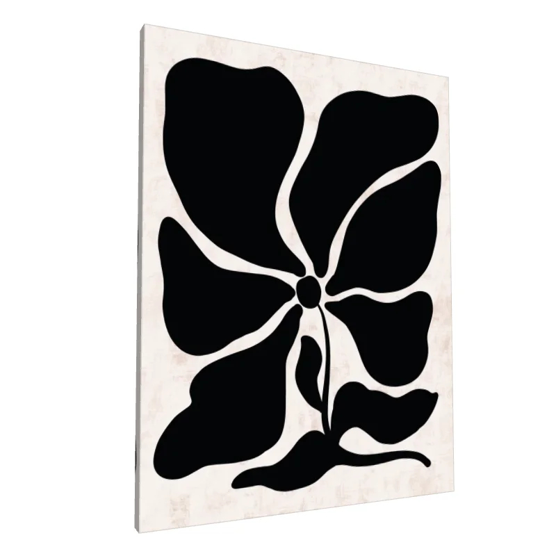 Tablou canvas: Floare Abstractă în Tonuri Monocrome - Image 1