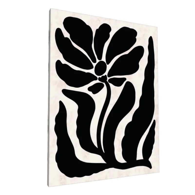 Tablou canvas: Floare Neagră în Stil Abstract Boho