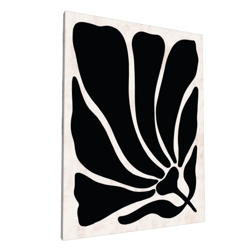 Tablou canvas: Forme Organice în Negru și Alb