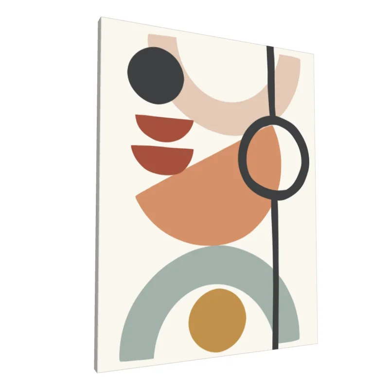 Tablou canvas: Compoziție Geometrică în Teme Boemiene