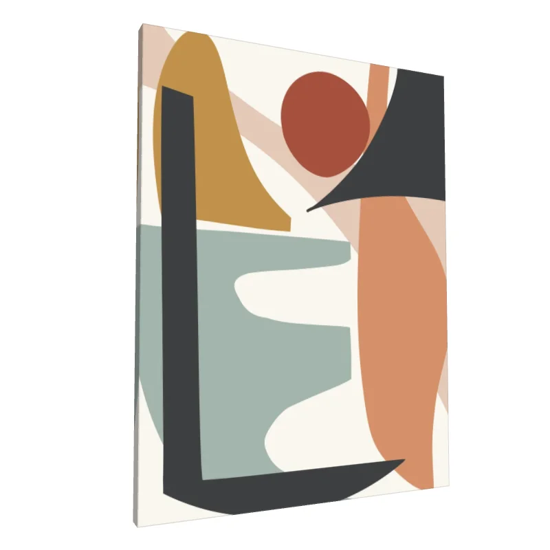 Tablou canvas: Forme Abstracte în Tonuri Boeme - Image 1