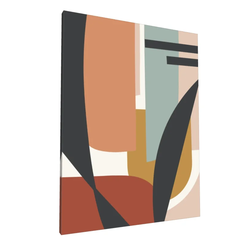 Tablou canvas: Forme Geometrice Boeme în Tonuri Pământii