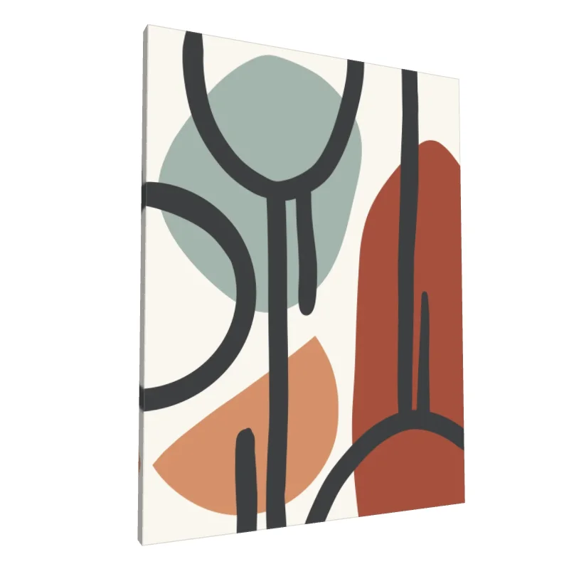 Tablou canvas: Forme Abstracte în Tonuri Boeme (2)