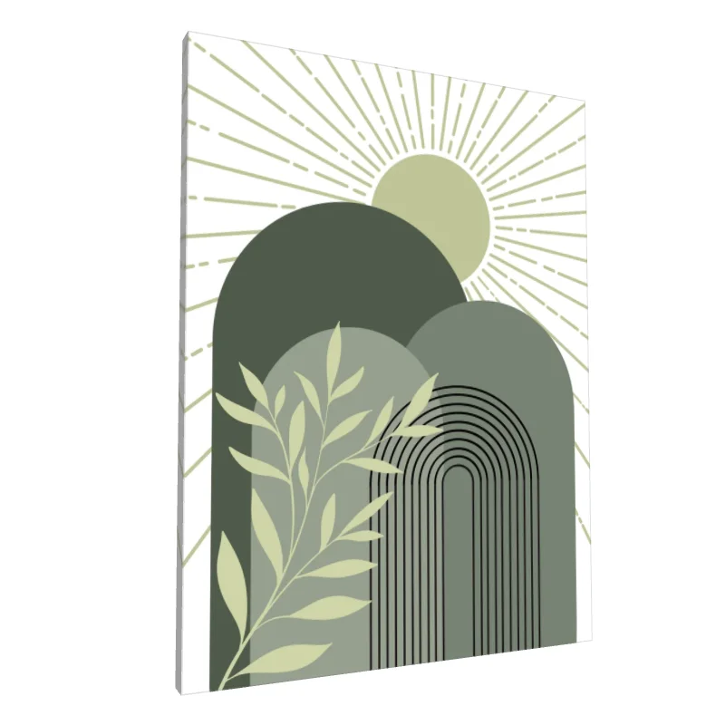 Tablou canvas: Compoziție Boemă cu Elemente Abstracte