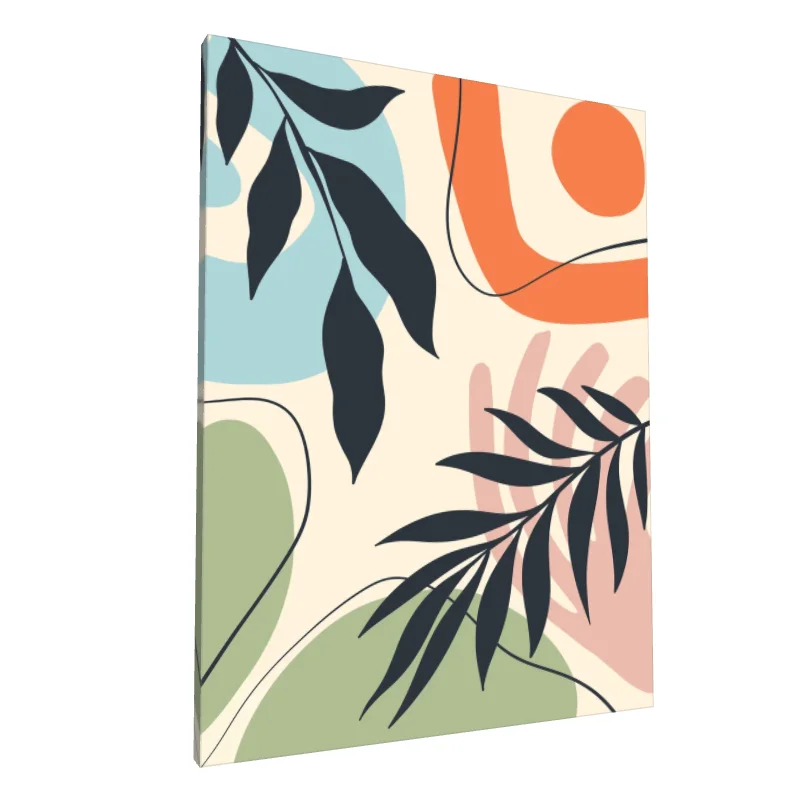 Tablou canvas: Frunze Abstracte în Teme Boeme